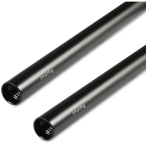 SmallRig 15mm Aluminum Rod (Pair, Black, 10")