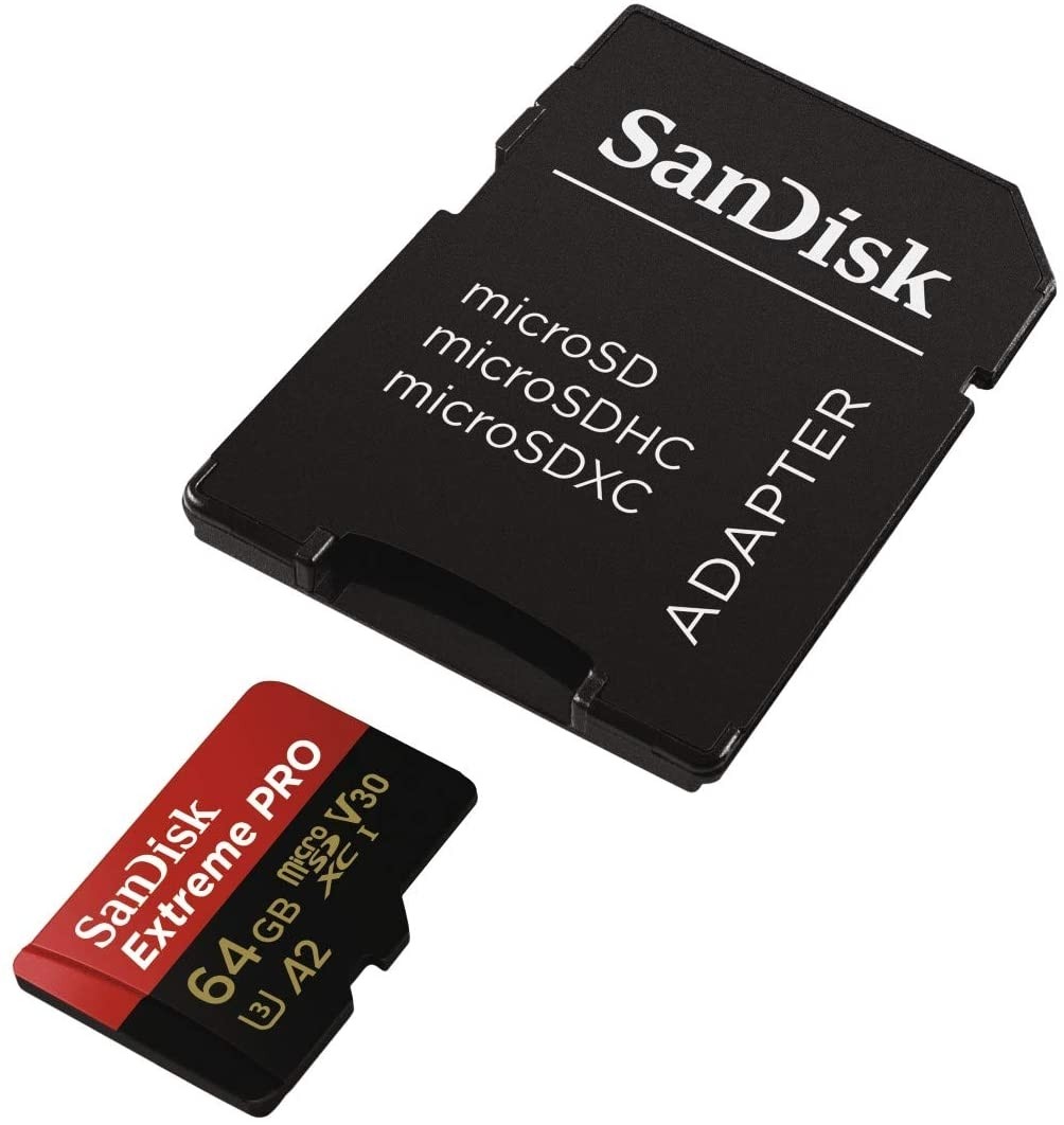 SanDisk Extreme PRO microSD UHS-I 170 MB/s Card with Adapter 64GB