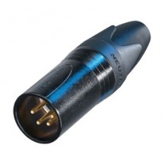 NEUTRIK NC4MXX-B XLR Male cable connector, black shell, gold-plated contacts
