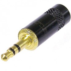 Neutrik Rean 3.5mm Stereo male  Plug (Black/Gold)