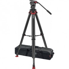 Sachtler System FSB 8 Fluid Head with Touch & Go Plate, Flowtech 75 Carbon Fiber Tripod with Mid-Level Spreader and Rubber Feet