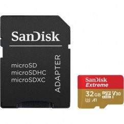 Sandinista 32GB Extreme UHS-I microSDHC Memory Card with SD Adapter